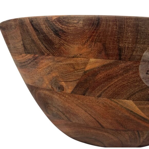 Dash of That boho Acacia wood 12” deep serving bowl - Picture 6 of 13